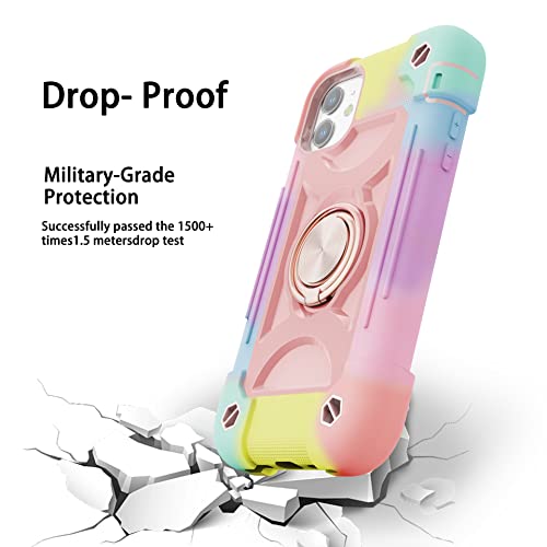 Image of MARKILL Compatible with iPhone 11 Case 6.1 Inch with 360Rotate Ring Stand, Military Grade Drop Protection Full Body Rugged Heavy Duty Case 3 in 1 Protective Cover