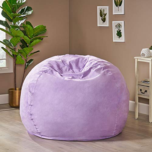 Christopher Knight Home Harrison Modern 5 Foot Microfiber Bean Bag, Lavender, Small #TOP1