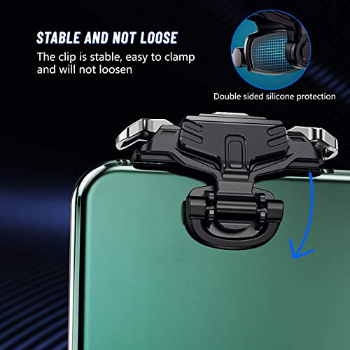 Newseego PUBG Game Controller Trigger for Mobile,Upgrade Version PUBG Mobile Trigger Double Sensitive Aim&Shoot Gaming Keys Buttons for Rules of Survival/PUBG Triggers for All Smartphone-Black - Image 4