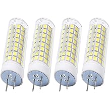 Lxcom Lighting G8 LED Bulb 10W Ceramic Corn Light Bulbs4 Pack-2835 SMD 102 LEDs 80W Halogen Bulb Replacement 6000K Daylight White 1000LM G8 Base for Kitchen Under Cabinet Counter Lighting Puck Light