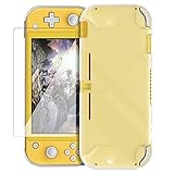 TPU Case Plus Tempered Glass Screen Protector Compatible with Nintendo Switch Lite, 2 in 1 Accessories Kit, Soft TPU Protective Case with HD Clear Screen Protector Compatible with Switch Lite 2019