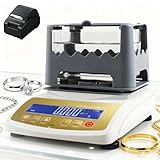 Goldreinheitsprüfgerät, Edelmetalldichtemesser 0,01 G–1200 G, 0,001 G/Cm³, Ergebnisse In 5 Sekunden, Wiederaufladbar, Für Juweliere/Metallhändler, Zeigt Reinheit Und Karat An(W/Printer,XF-300K)