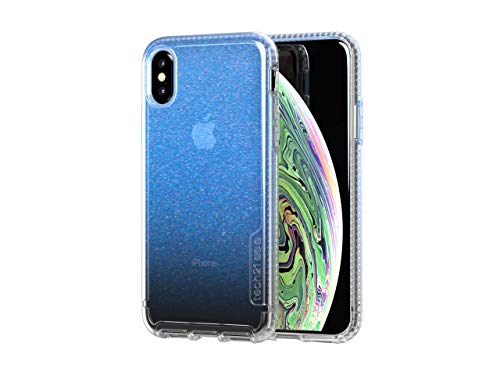 Coque iPhone X Tech21 Pure Shimmer bleue accessoire de protection rigide - 7