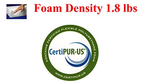 D&D Futon Furniture Gray Sleeper Chair Folding Foam Bed, Studio Guest Beds, Sofa, High Density Foam 1.8 Lbs. (6 X 32 X 70) #TOP2