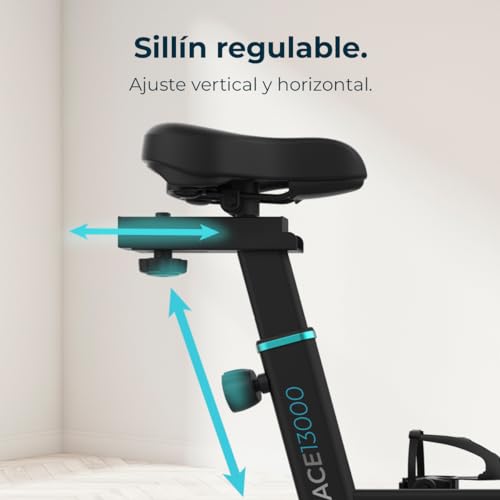 Cecotec Bicicleta Estática Indoor con Volante de Inercia de 13 Kg DrumFit Indoor 13000 Race. Pulsómetro, Pantalla LCD, Soporte Dispositivos, Ruedas, Resistencia por Fricción, Sillín Ajustable - imagen 5