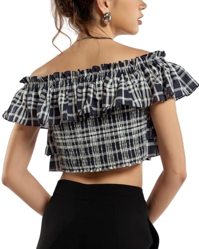 SIXDO G-B&W Stripe Woven Blouse XL — view 4