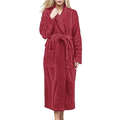 Robe longue pour femme en coton confortable grand peignoir taille XL