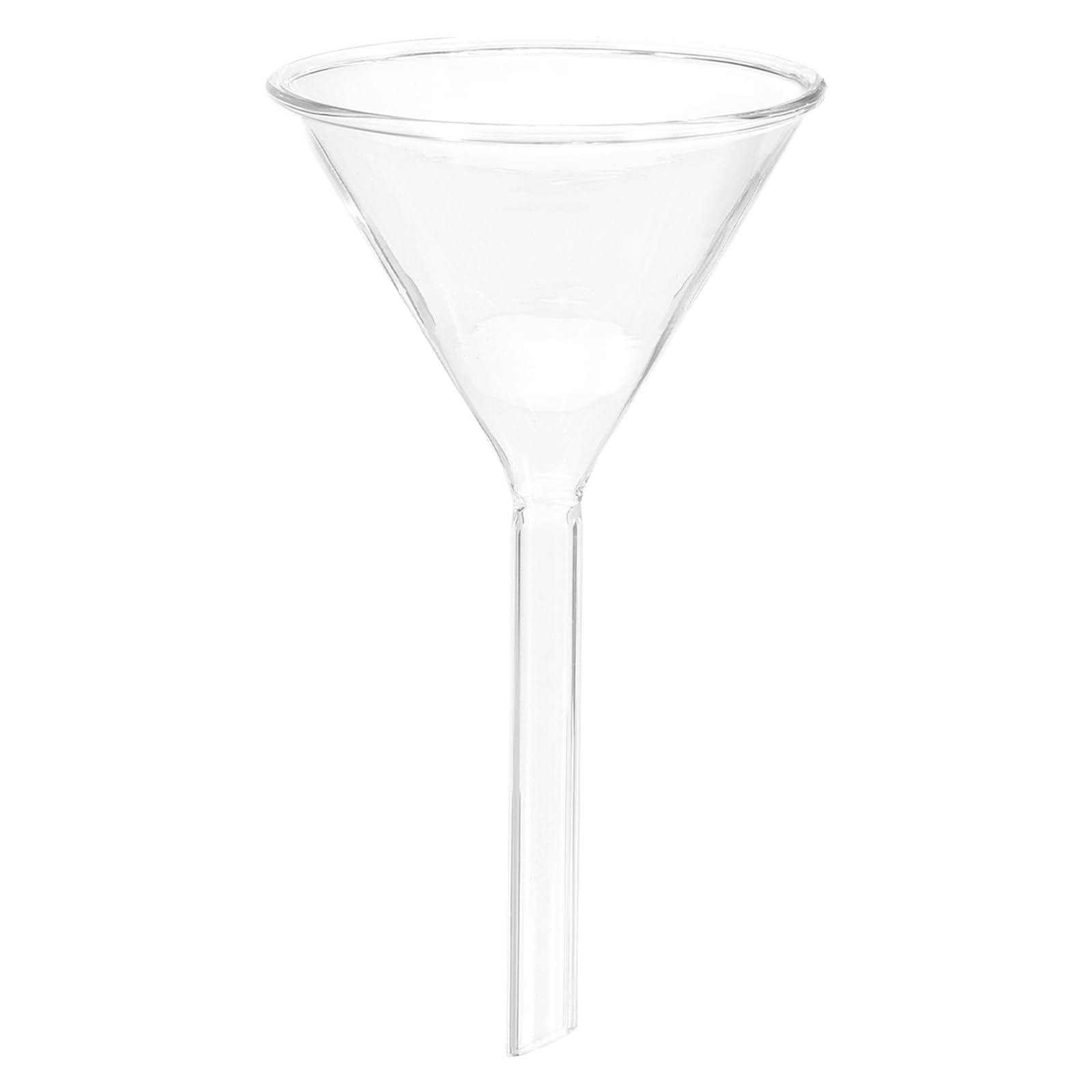 PATIKIL 120mm Imbuto In Vetro Corto Scientifico In Vetro Borosilicato Spesso Per Riempire Bottiglie Uso Domestico Laboratorio Cucina