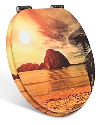Xonic Design WC-Sitz - Premium Klo-Deckel - Toilettensitz mit Absenkautomatik - hochwertige Klobrille mit Motiv - MDF105