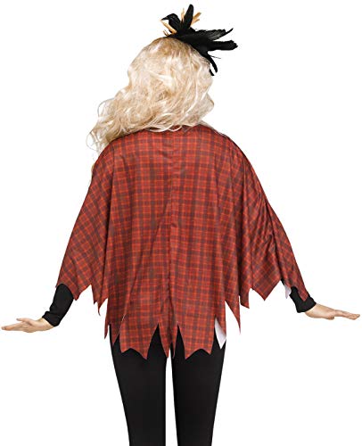 Fun World Scary Scarecrow Poncho, Adult Size
