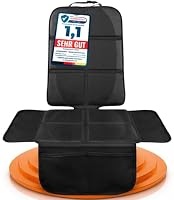 LIONSTRONG® Kindersitzunterlage Autositzschoner [ISOFIX GEEIGNET] - wasserabweisender Polyester Stoff schwarz - Sitzschutz Sitzschoner Auto Kindersitz - universell kompatibel (Schwarz)