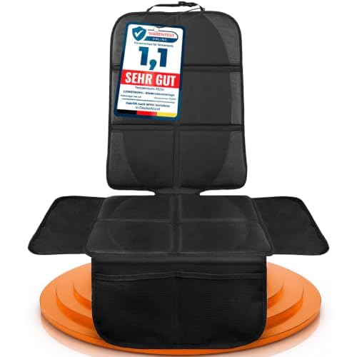 LIONSTRONG Kindersitzunterlage, ISOFIX geeignete Unterlage für Kindersitze, Sitzschoner zum Schutz Ihrer Autositze (L (1er Pack))