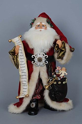 Karen Didion Originals Old World Santa Figurine, 21 Inches - Handmade Christmas Holiday Home Decorations and Collectibles