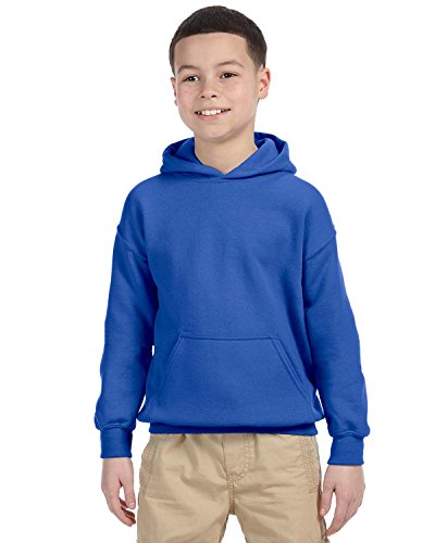 Gildan Youth Heavy Blend 8 oz, 50/50 Hood - Royal - XS - (Style # G185B - Original Label)