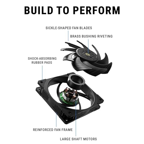 Ant Esports Darkflow 120mm 3 IN 1 Case Fan Kit - Black, High Static Pressure, PWM Control, 1800 RPM, 73.6 CFM Airflow 4 413JVeWsEsL