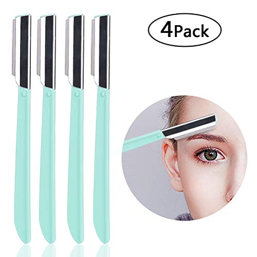 Eyebrow Razor Shaping [4PCS] Facial Razor with Precision Cover Multipurpose Exfoliating Hair Removal Full Body Use Shaper