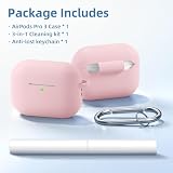 Maledan Etui do AirPods Pro 3 (2025) - miękkie, silikonowe, ochronne, odporne na wstrząsy, wodoodporne etui, kompatybilne z Apple AirPods Pro 3. generacji, z zestawem do czyszczenia i brelokiem