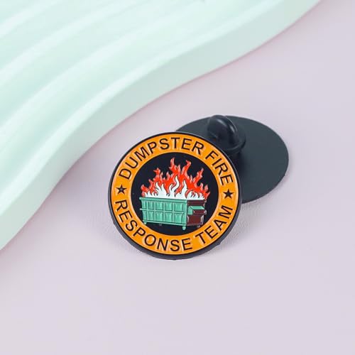 Dumpster Fire Response Team Trash Fire Sarcastic Brooch Pin, Office DarkHumor Enamel Pin, Funny Gift For Team Leader Boss Coworker, Chaos Coordinator Lapel Badge, Sarcasm Brooches, Funny Work Accessories4