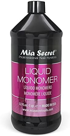 32 oz Mia Secret Liquid Monomer - Professional Acrylic Nail Liquid for Acrylic Powder - EMA monomer - Nail Monomer liquid - ema monomer acrylic nail liquid