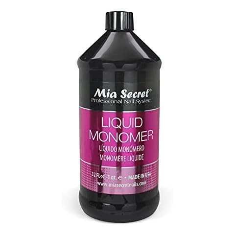 32 oz Mia Secret Liquid Monomer - Professional Acrylic Nail Liquid for Acrylic Powder - EMA monomer acrylic nail liquid Cover