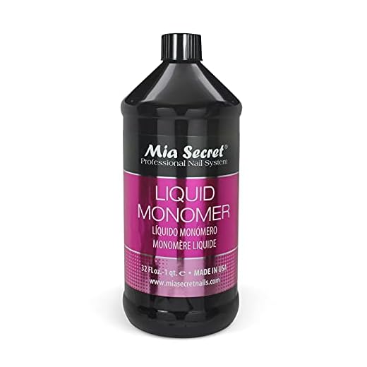 32 oz Mia Secret Liquid Monomer - Professional Acrylic Nail Liquid for Acrylic Powder - EMA monomer - Nail Monomer liquid - ema monomer acrylic nail liquid