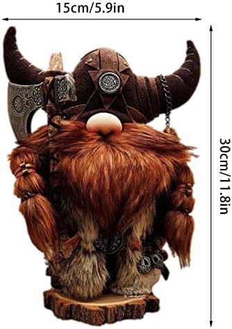 lencyotool Viking Gnomes Plush Doll Handmade Viking Warrior Dwarf Doll Plush Dwarf Doll Decoration Christmas Gnome Statue Sculpture, That Brings Good Luck For Family Friend