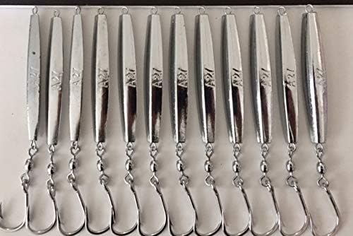 12- A-27 Ava Smooth Diamond Jigs 3 oz.with 3/0 Stainless Steel