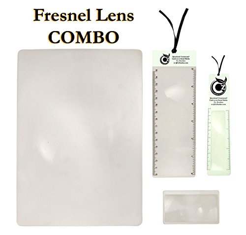 Premium Fresnel Lens 4 Pack Set. Large Full Page 8.3