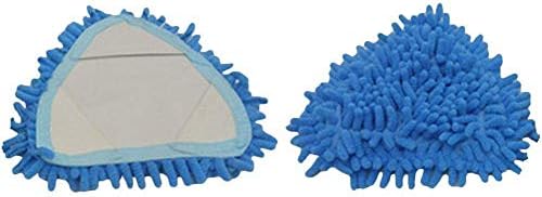 Depory 2X Mop Head Microfiber Chenille Mop Duster Head Triangle Water Absorbing Cleaning Mop Replacement Head Home Cleaning Tool (Blue)