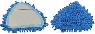 Depory 2X Mop Head Microfiber Chenille Mop Duster Head Triangle Water Absorbing Cleaning Mop Replacement Head Home Cleaning Tool (Blue)