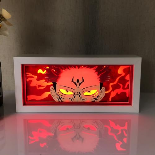Image of Anime Led Light Box Anime Paper Cut Light Box Handmade RGB Multi Color Manga Shadow Lamp Carving Night Light Table Lamp for Room Decor Anime Gift L-10-U
