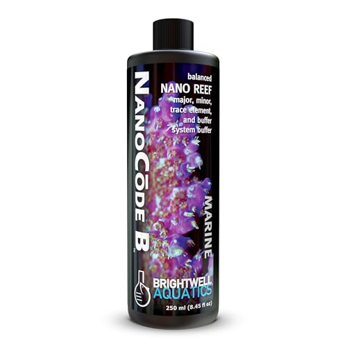 Brightwell Aquatics NanoCode B – pH & Alkalinity Stabilizer for Nano Reef Aquariums – Supports Coral Growth & Aragonite Formation – No Phosphate or Silicate, 250 ml