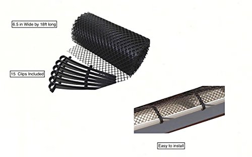 image for Massca Gutter Guards with 15 clip Hooks For Easy Installation. 6.5in W