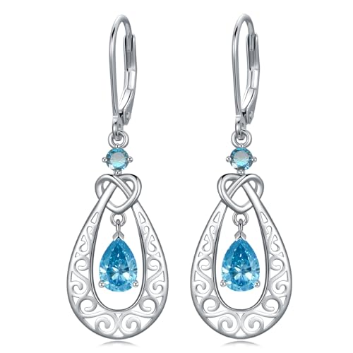 Boucles d'oreilles pendantes argent infini pour exprimer votre amour éternel