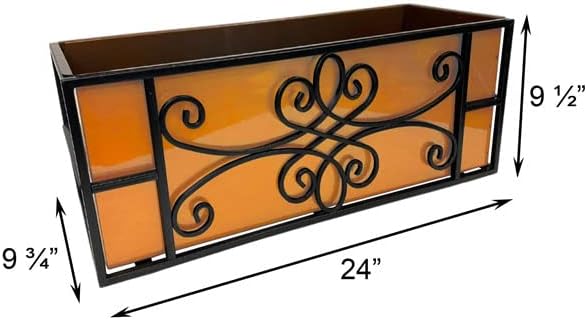 BestNest Panacea Boulevard Quatrefoil Window Boxes, 24" L, Pack of 2