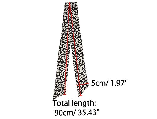 Allegra K Leopard Animal Print Pattern Skinny Scarf Long Neck Scarves Headband for Women3