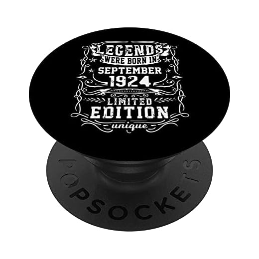 Cumpleaños Septiembre 1924 Edición Limitada Regalo Vintage PopSockets PopGrip Intercambiable