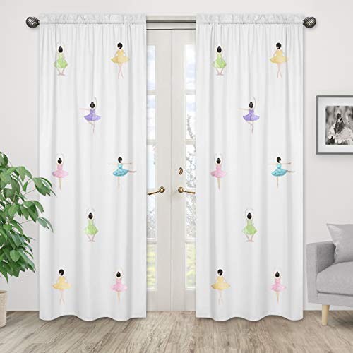 Sweet Jojo Designs Ballet Dancer Ballerina Window Treatment Panels - Set Of 2 #TOP1