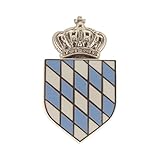 Breiter Hutanstecker Hutabzeichen Hutschmuck Anstecker Gekröntes Bayrisches Wappen 3 x 1,5 cm Trachtenpin Brosche