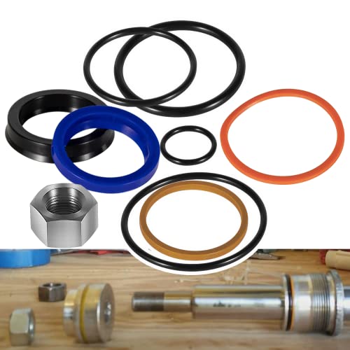 Image of (1 Pack) 6803329 7137769 Hydraulic Lift Cylinder Seals Kit, Replace for Skid Steer Lift Hydraulic Cylinder Seal Kit, Fit for Bobcat 444, 500, 520, 530, 533, 540, 542B, 643, 731, 743