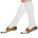 Unisex Compression Sports Cotton Socks are Best for Running Sports Football Socks Non-Slip Long Tube Stockings (4PC) (White, 4PC)