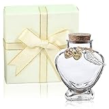 Tarqite Mini Urne Glasflaschen mit Geschenkbox, Herzförmig Haustier Erinnerungsflasche, Tierhaare Miniflasche mit Korken, Gedenkflasche Glas für Hunde, Katzen Asche,Erinnerung, Trauergeschenk