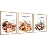 PQVRTMO Psalm 18:2 Christian Wall Art Poster Set of 3,Psalm 18:2 Verses Wall Decor for Christian Home Church Prayer Room Wall Decoration 11x14 Inch,Unframed