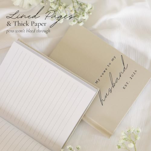 Image of Wedding Vow Books His and Hers 2 Pack Personalized 2026 Year Linen Vow Book