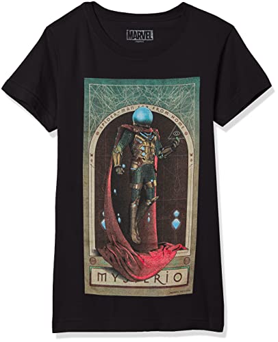 T-shirt Mysterio Marvel fille noir idéal pour l'école en L