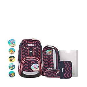 Ergobag Pack-Set Schulrucksack Coral Waves 20L