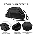 KingTo Clutch Purses for Women, Soft Cloud Bag Fashion Dumpling with Ruched Pouch Handbag for Crossbody Shoulder (black)