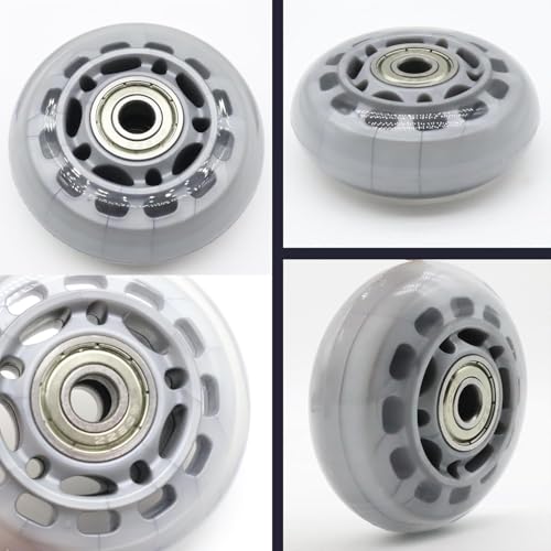 Inline Skate Wheels 70mm, Clear Roller Blade Replacement Wheels with Bearings for Skate, Office Chairs, Luggage (4 Pack)