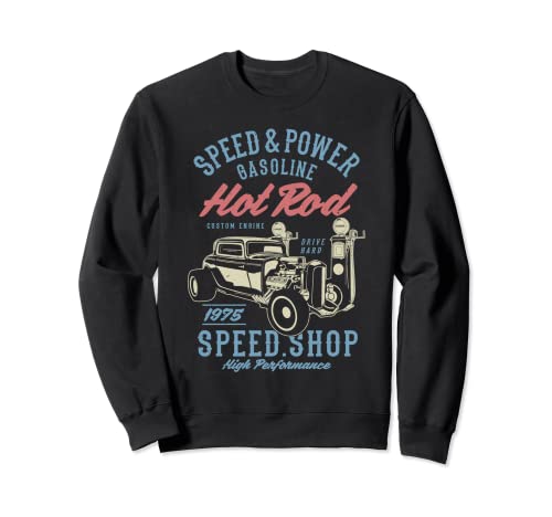 Hot Rod Car Nostalgia Retro Vintage Style Design Sudadera