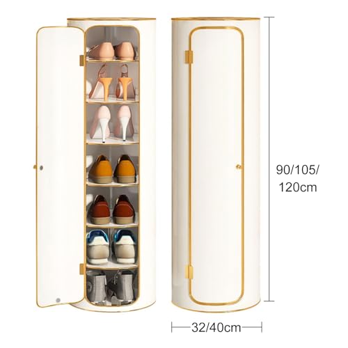 Étagère à chaussures rotative en métal pour optimiser l'entrée - 2